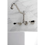 Duchess KS1026PKL Two-Handle 3-Hole Wall Mount Roman Tub Faucet, Polished Nickel