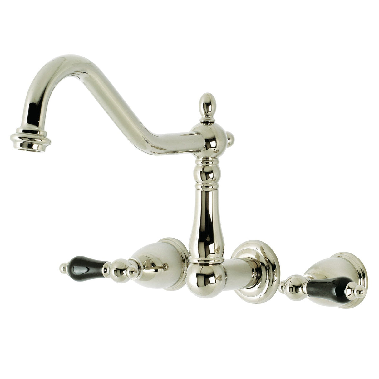 Duchess KS1026PKL Two-Handle 3-Hole Wall Mount Roman Tub Faucet, Polished Nickel