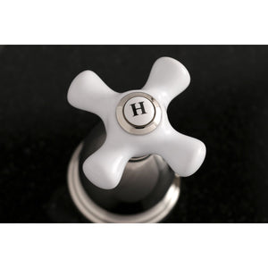 Heritage KS1026PX Two-Handle 3-Hole Wall Mount Roman Tub Faucet, Polished Nickel