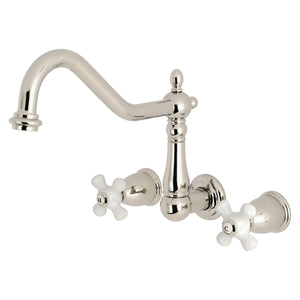 Heritage KS1026PX Two-Handle 3-Hole Wall Mount Roman Tub Faucet, Polished Nickel
