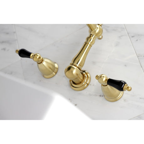Duchess KS1027PKL Two-Handle 3-Hole Wall Mount Roman Tub Faucet, Brushed Brass