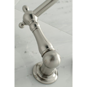 Heritage KS1028AL Two-Handle 3-Hole Wall Mount Roman Tub Faucet, Brushed Nickel