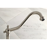 Heritage KS1028AL Two-Handle 3-Hole Wall Mount Roman Tub Faucet, Brushed Nickel