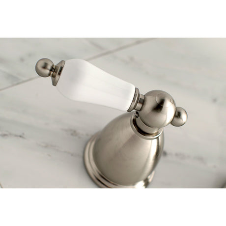 Heritage KS1028PL Two-Handle 3-Hole Wall Mount Roman Tub Faucet, Brushed Nickel