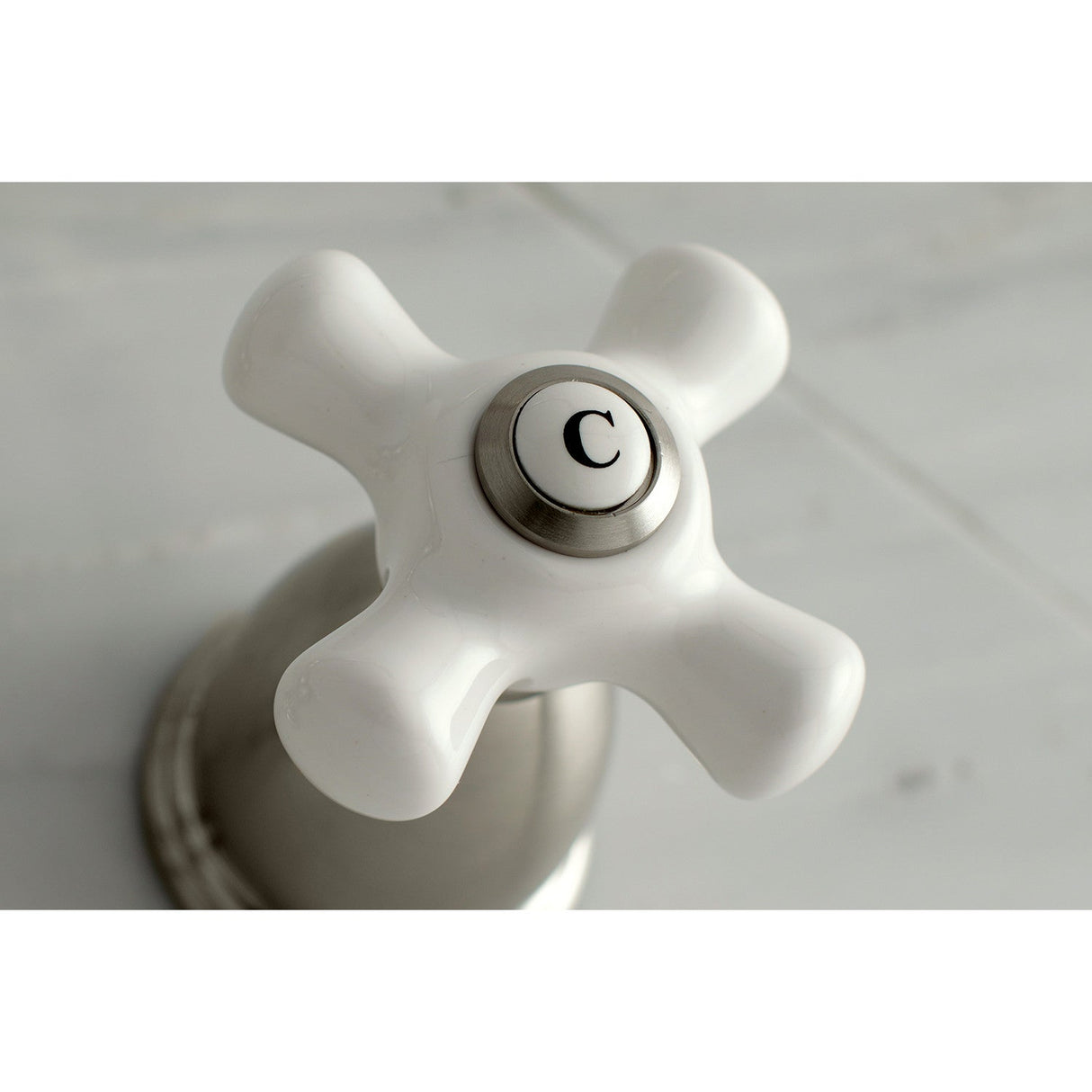 Heritage KS1028PX Two-Handle 3-Hole Wall Mount Roman Tub Faucet, Brushed Nickel