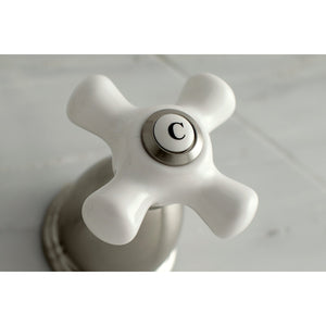 Heritage KS1028PX Two-Handle 3-Hole Wall Mount Roman Tub Faucet, Brushed Nickel