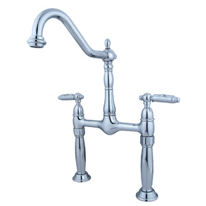 Victorian KS1071GL Two-Handle 2-Hole Deck Mount Vessel Faucet, Polished Chrome