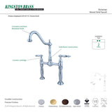 Victorian KS1071TL Two-Handle 2-Hole Deck Mount Vessel Faucet, Polished Chrome