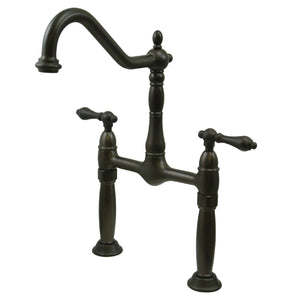 Victorian KS1075AL Two-Handle 2-Hole Deck Mount Vessel Faucet, Oil Rubbed Bronze