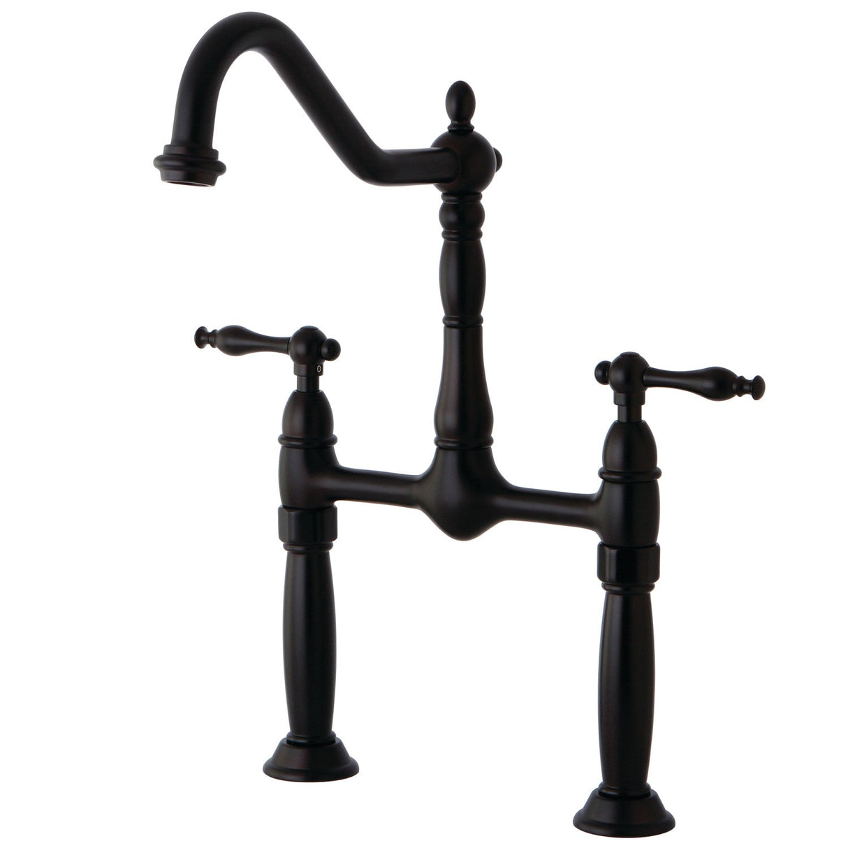 Victorian KS1075NL Two-Handle 2-Hole Deck Mount Vessel Faucet, Oil Rubbed Bronze