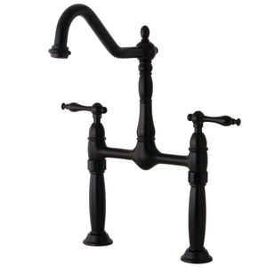 Victorian KS1075NL Two-Handle 2-Hole Deck Mount Vessel Faucet, Oil Rubbed Bronze