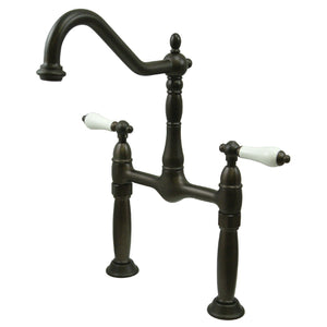 Victorian KS1075PL Two-Handle 2-Hole Deck Mount Vessel Faucet, Oil Rubbed Bronze