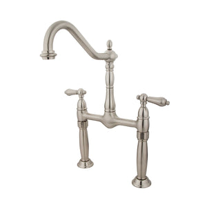Victorian KS1078AL Two-Handle 2-Hole Deck Mount Vessel Faucet, Brushed Nickel