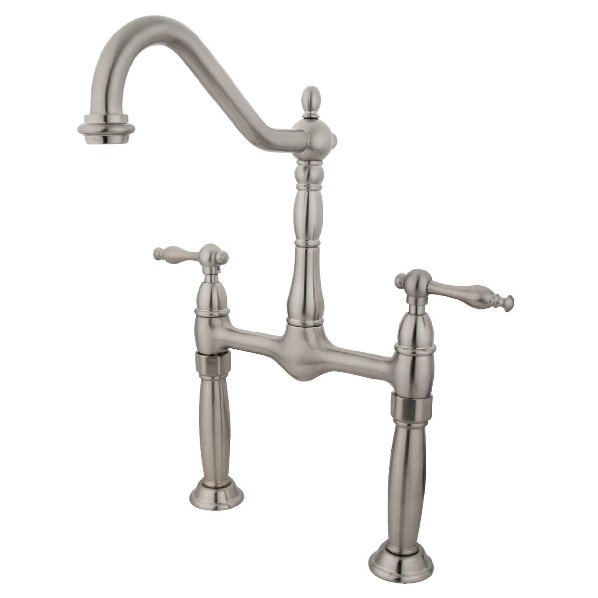 Victorian KS1078NL Two-Handle 2-Hole Deck Mount Vessel Faucet, Brushed Nickel