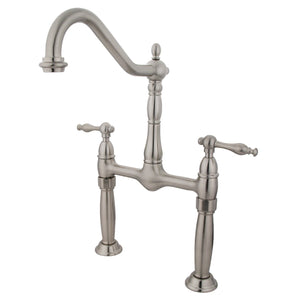 Victorian KS1078NL Two-Handle 2-Hole Deck Mount Vessel Faucet, Brushed Nickel