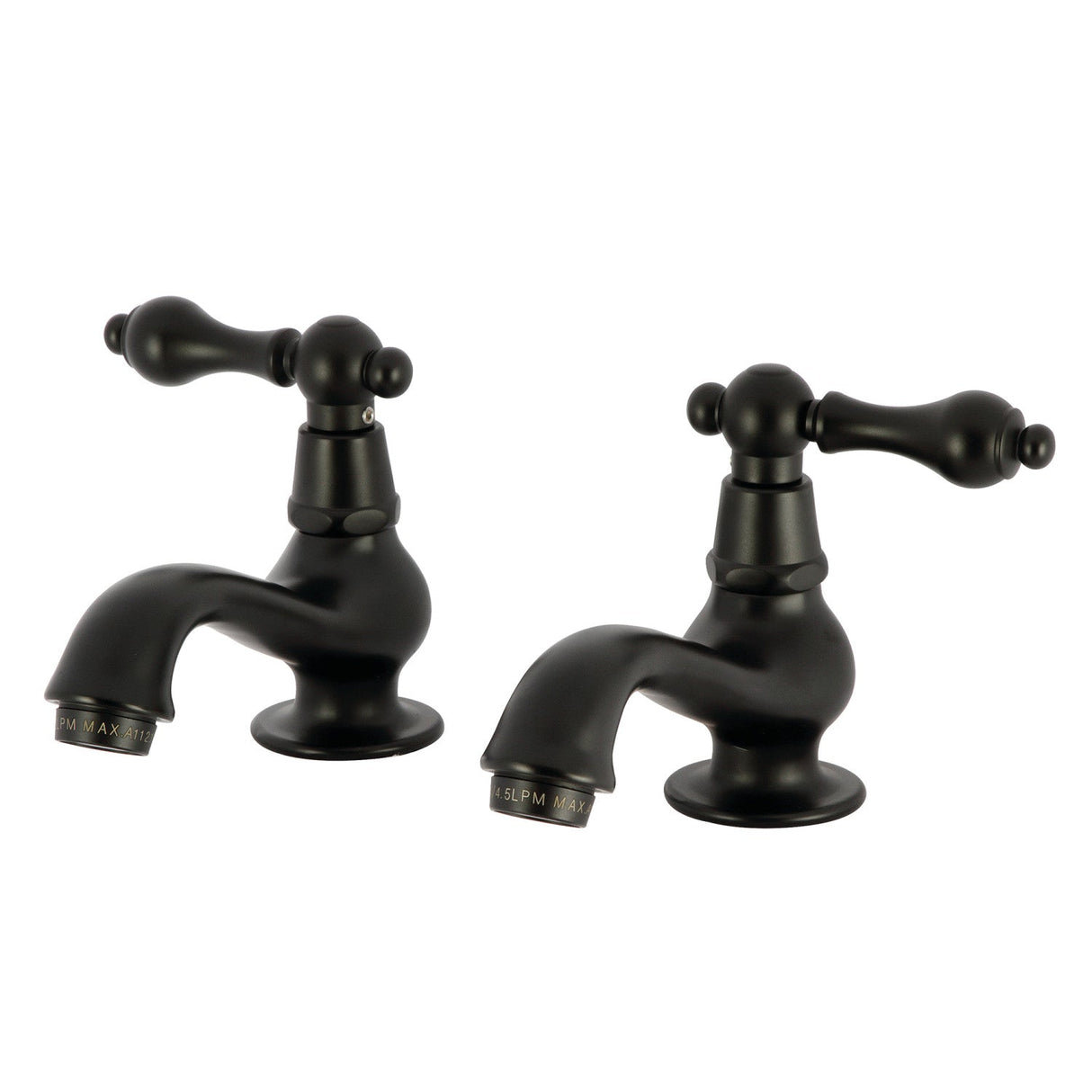 Heritage KS1100AL Two-Handle Deck Mount Basin Tap Faucet, Matte Black