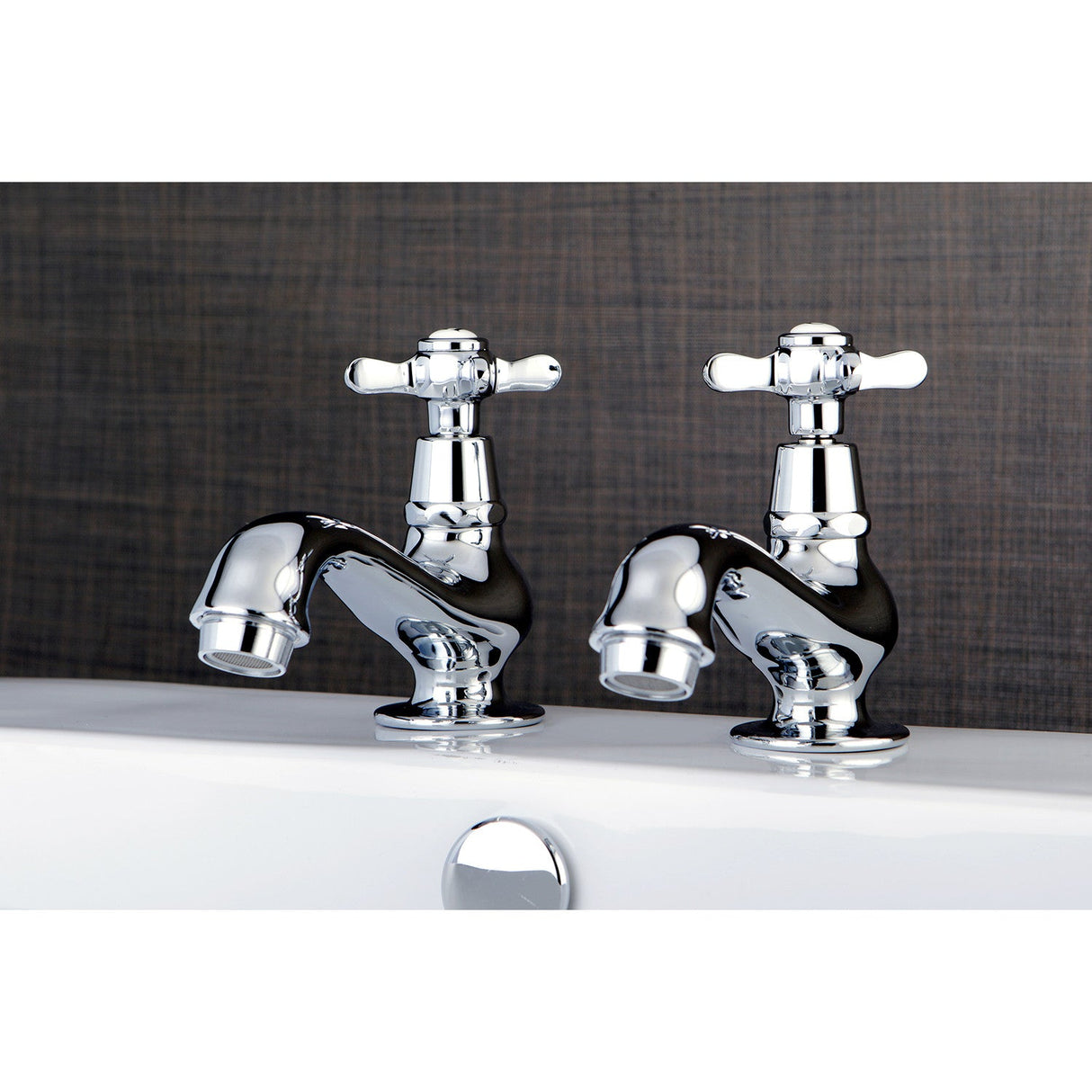 Essex KS1101BEX Two-Handle Deck Mount Basin Tap Faucet, Polished Chrome