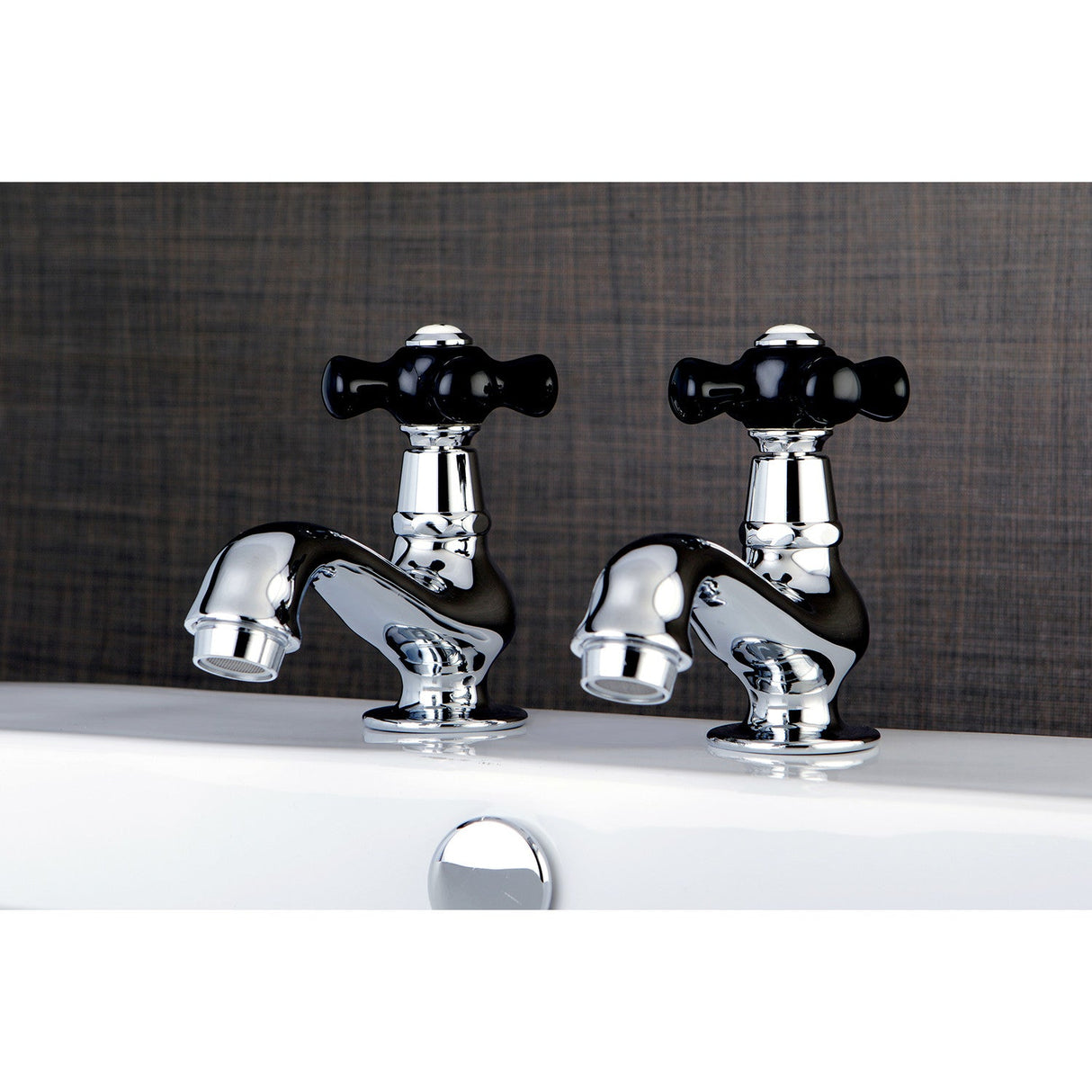Duchess KS1101PKX Two-Handle Deck Mount Basin Tap Faucet, Polished Chrome