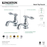 Tudor KS1101TAL Two-Handle Deck Mount Basin Tap Faucet, Polished Chrome