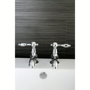 Tudor KS1101TAL Two-Handle Deck Mount Basin Tap Faucet, Polished Chrome