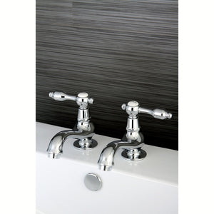 Tudor KS1101TAL Two-Handle Deck Mount Basin Tap Faucet, Polished Chrome