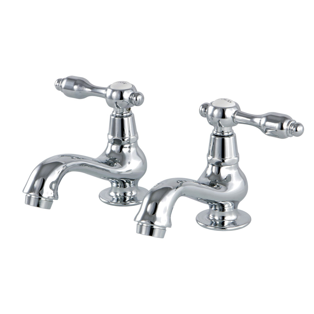 Tudor KS1101TAL Two-Handle Deck Mount Basin Tap Faucet, Polished Chrome
