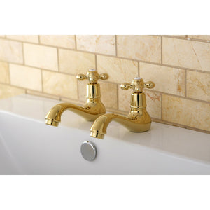 Heritage KS1102AX Two-Handle Deck Mount Basin Tap Faucet, Polished Brass