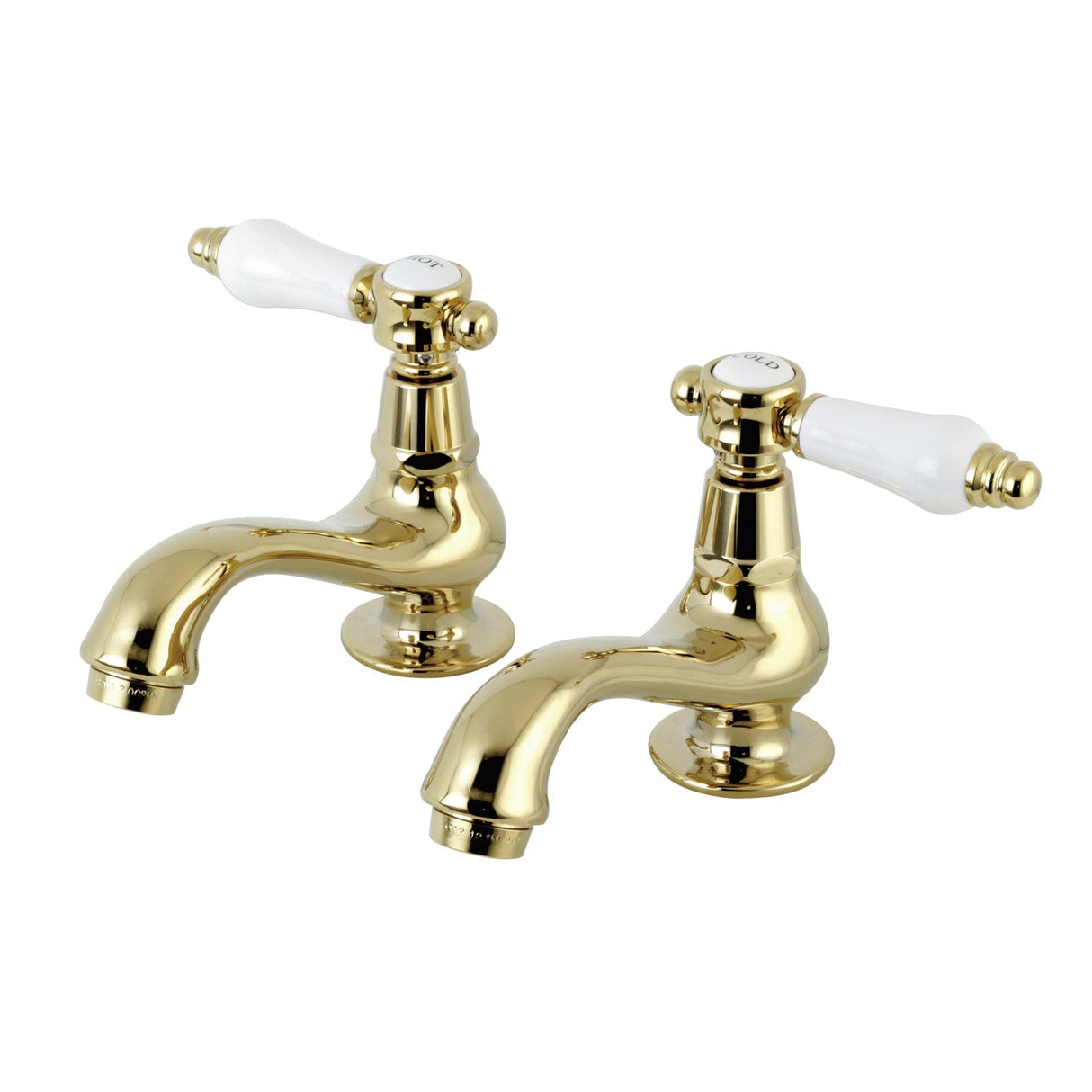 Bel-Air KS1102BPL Two-Handle Deck Mount Basin Tap Faucet, Polished Brass