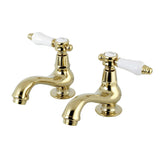Bel-Air KS1102BPL Two-Handle Deck Mount Basin Tap Faucet, Polished Brass
