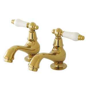Heritage KS1102PL Two-Handle Deck Mount Basin Tap Faucet, Polished Brass
