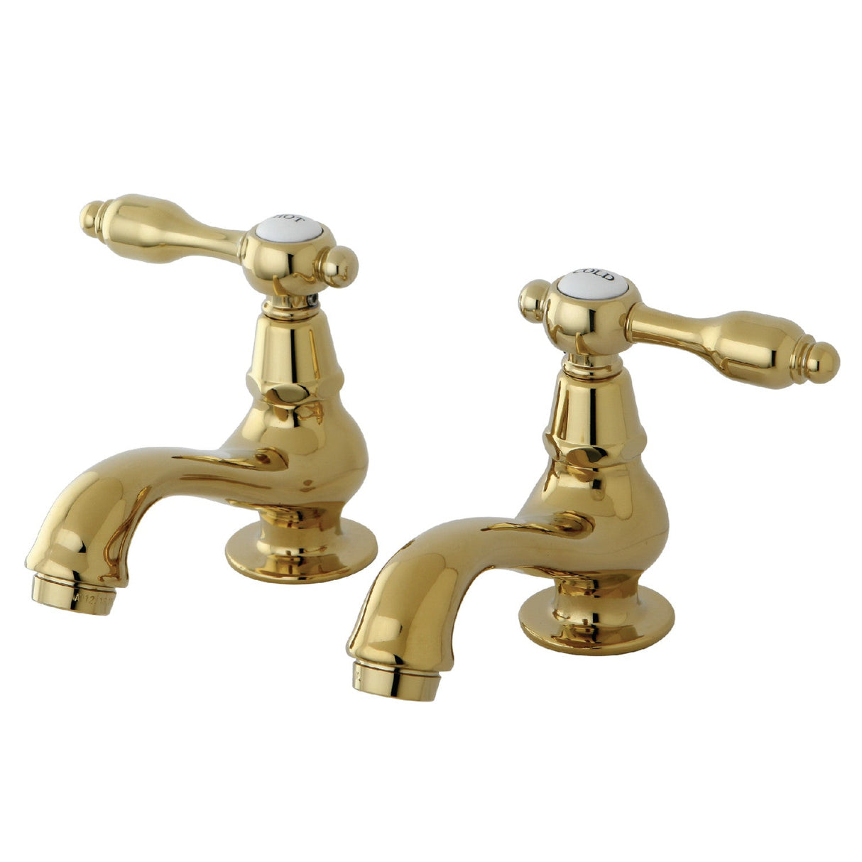 Tudor KS1102TAL Two-Handle Deck Mount Basin Tap Faucet, Polished Brass