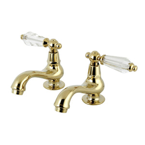 Wilshire KS1102WLL Two-Handle Deck Mount Basin Tap Faucet, Polished Brass