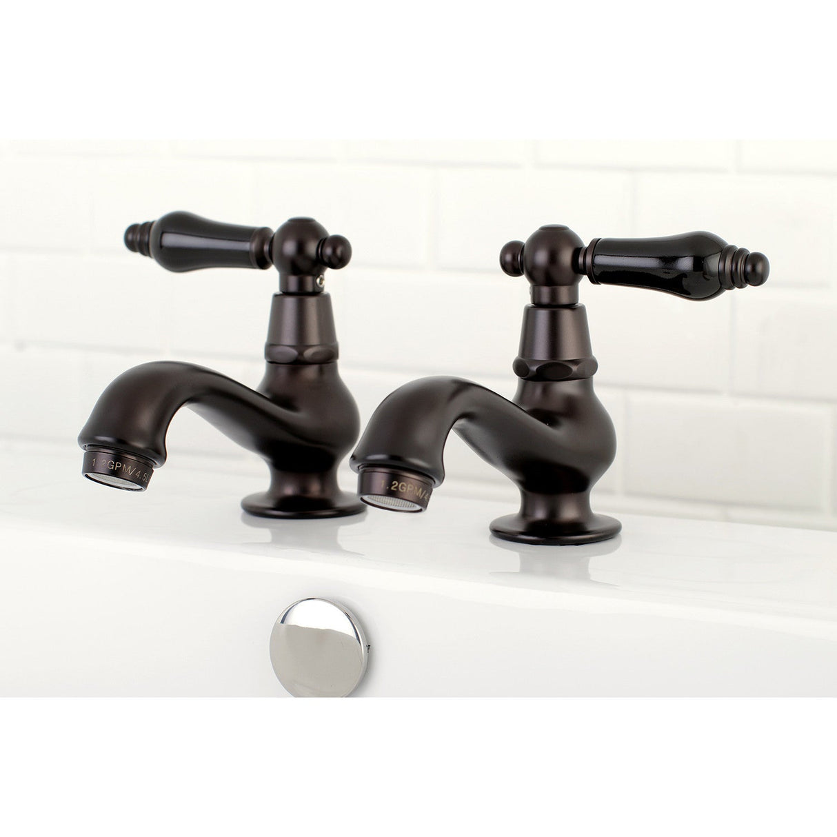 Duchess KS1105PKL Two-Handle Deck Mount Basin Tap Faucet, Oil Rubbed Bronze