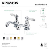Heritage KS1107PL Two-Handle Deck Mount Basin Tap Faucet, Brushed Brass