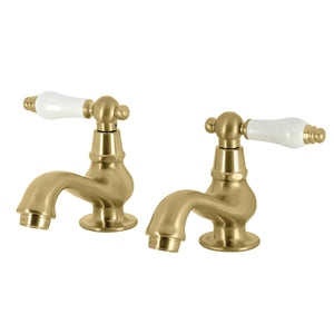 Heritage KS1107PL Two-Handle Deck Mount Basin Tap Faucet, Brushed Brass