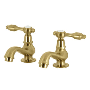 Tudor KS1107TAL Two-Handle Deck Mount Basin Tap Faucet, Brushed Brass