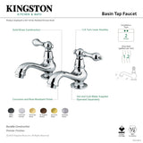 Heritage KS1108AL Two-Handle Deck Mount Basin Tap Faucet, Brushed Nickel