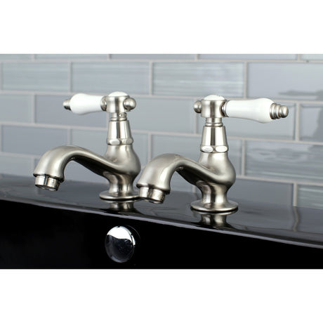Bel-Air KS1108BPL Two-Handle Deck Mount Basin Tap Faucet, Brushed Nickel