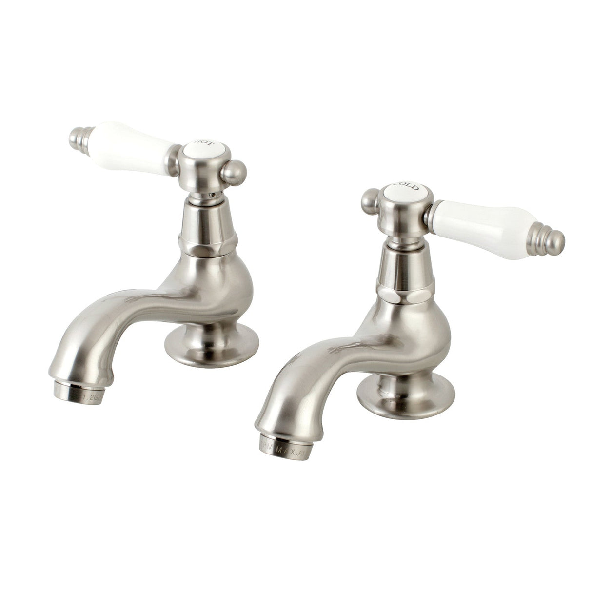 Bel-Air KS1108BPL Two-Handle Deck Mount Basin Tap Faucet, Brushed Nickel