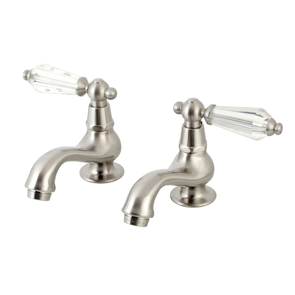 Wilshire KS1108WLL Two-Handle Deck Mount Basin Tap Faucet, Brushed Nickel