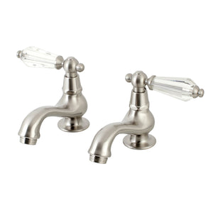 Wilshire KS1108WLL Two-Handle Deck Mount Basin Tap Faucet, Brushed Nickel