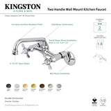 Essex KS113ORB Two-Handle 2-Hole Wall Mount Kitchen Faucet, Oil Rubbed Bronze