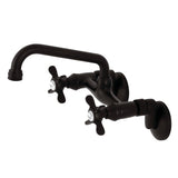 Essex KS113ORB Two-Handle 2-Hole Wall Mount Kitchen Faucet, Oil Rubbed Bronze