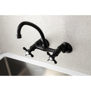 Essex KS114MB Two-Handle 2-Hole Wall Mount Kitchen Faucet, Matte Black