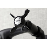 Essex KS115MB Two-Handle 2-Hole Wall Mount Bathroom Faucet, Matte Black
