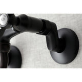 Essex KS115MB Two-Handle 2-Hole Wall Mount Bathroom Faucet, Matte Black