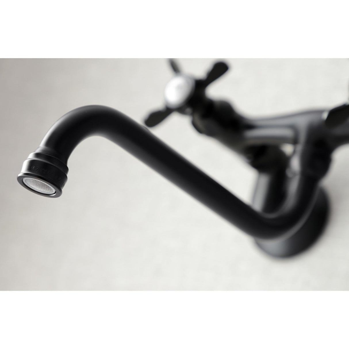 Essex KS115MB Two-Handle 2-Hole Wall Mount Bathroom Faucet, Matte Black