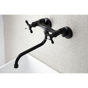 Essex KS115MB Two-Handle 2-Hole Wall Mount Bathroom Faucet, Matte Black