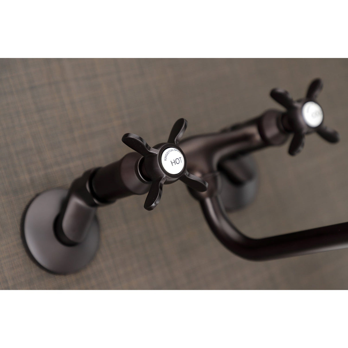 Essex KS115ORB Two-Handle 2-Hole Wall Mount Bathroom Faucet, Oil Rubbed Bronze