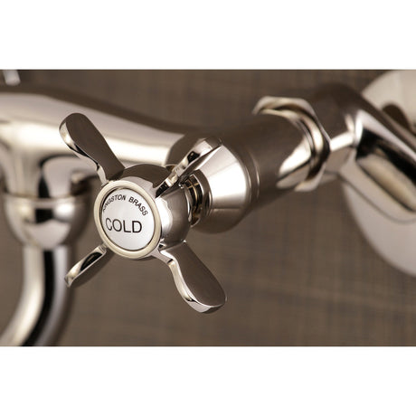 Essex KS115PN Two-Handle 2-Hole Wall Mount Bathroom Faucet, Polished Nickel